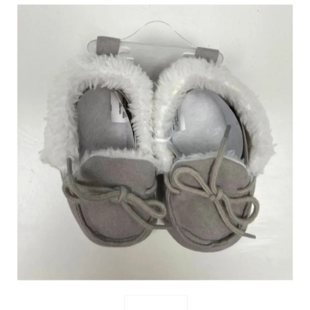 Luvable Friends Unisex Baby Booties grey color  6 to 12 months